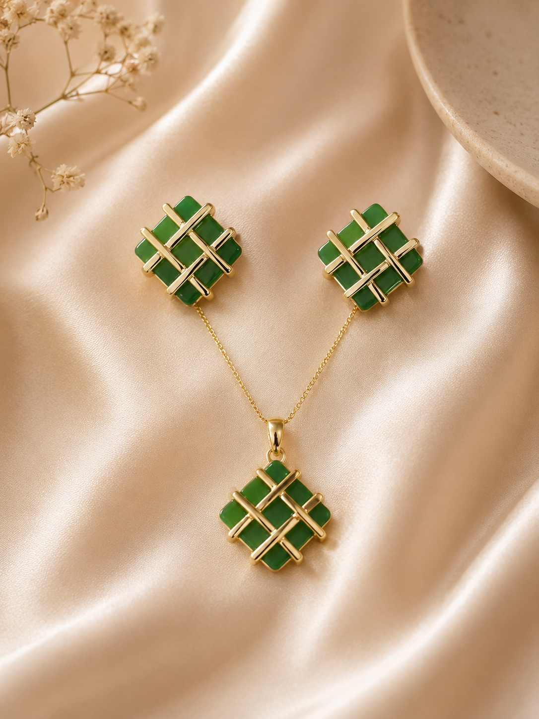 Emerald Grid Set