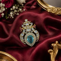 Royal Aqua Stone Heritage Brooch