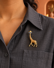 Blue Shade Safari Brooch