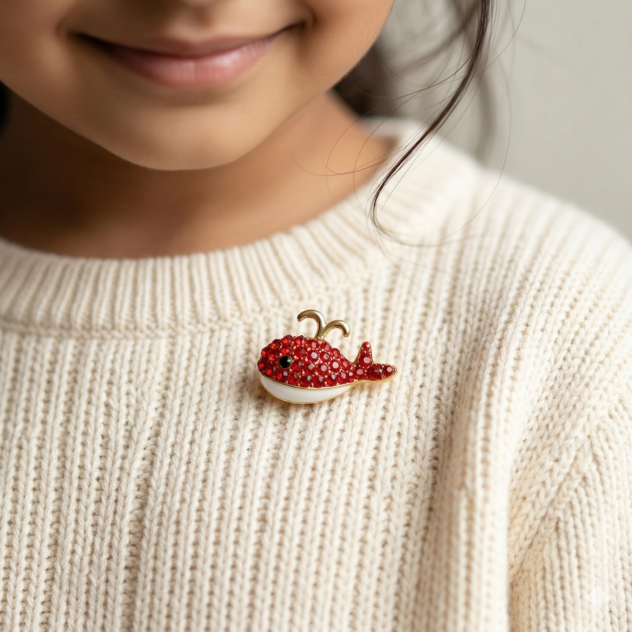 Cute Whale Brooch