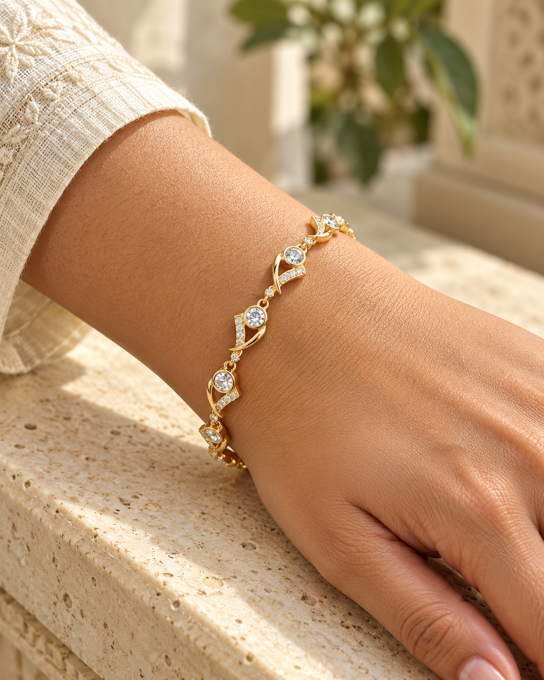 Crystal Curve Bracelet