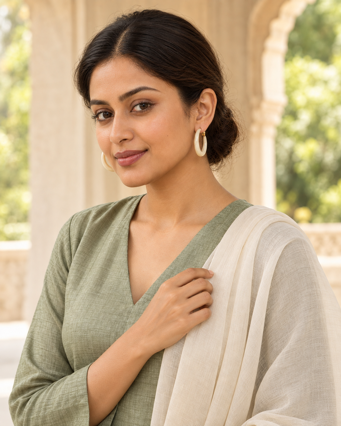 Creamstone Earrings