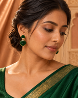 Siren Shell  Earrings in Gold Tone - Styled View