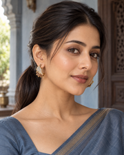 Tri-Tone Cuff Earrings