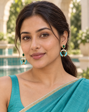 Aqua Emerald Earrings