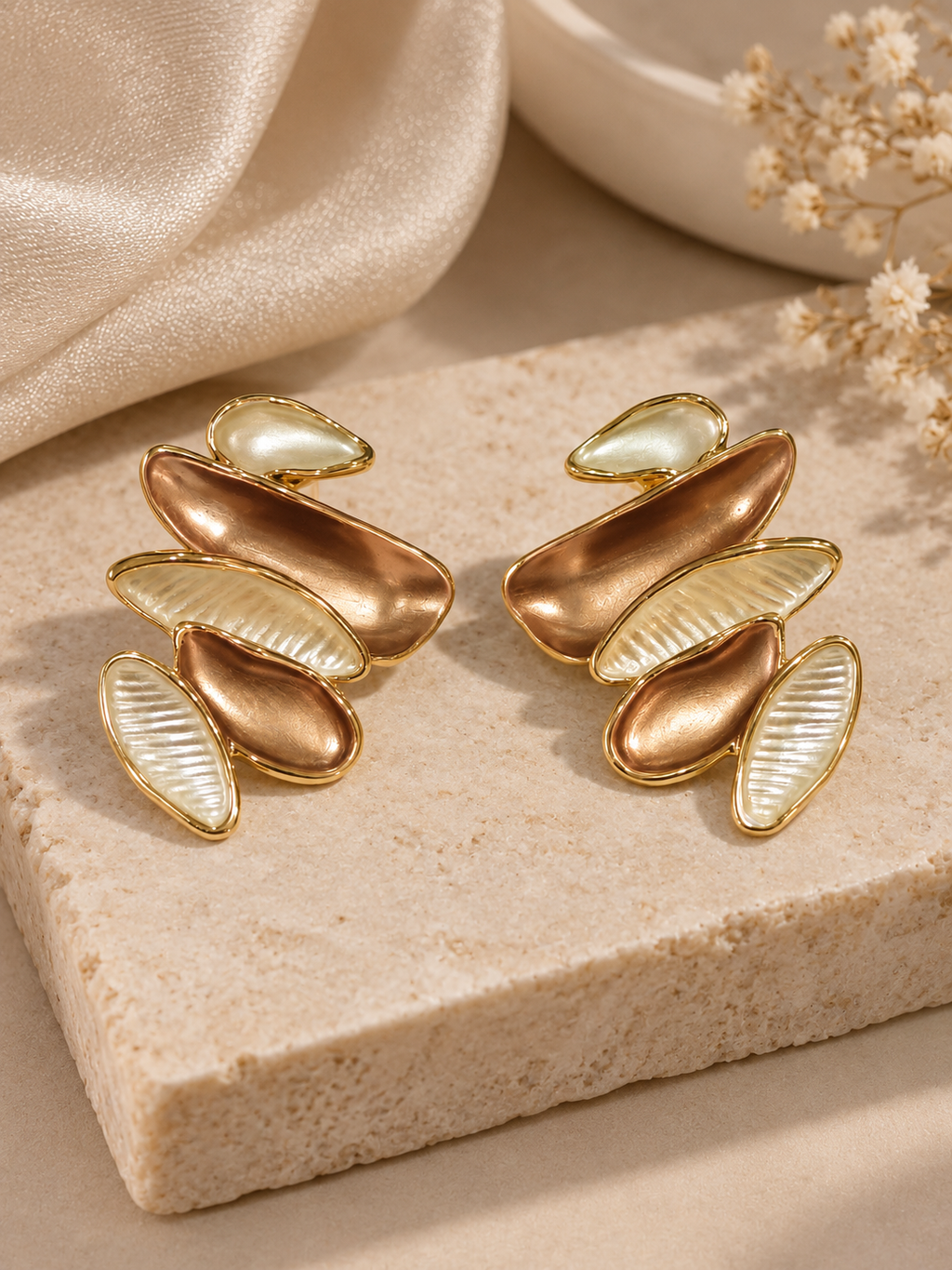 Oyster Petal Earrings