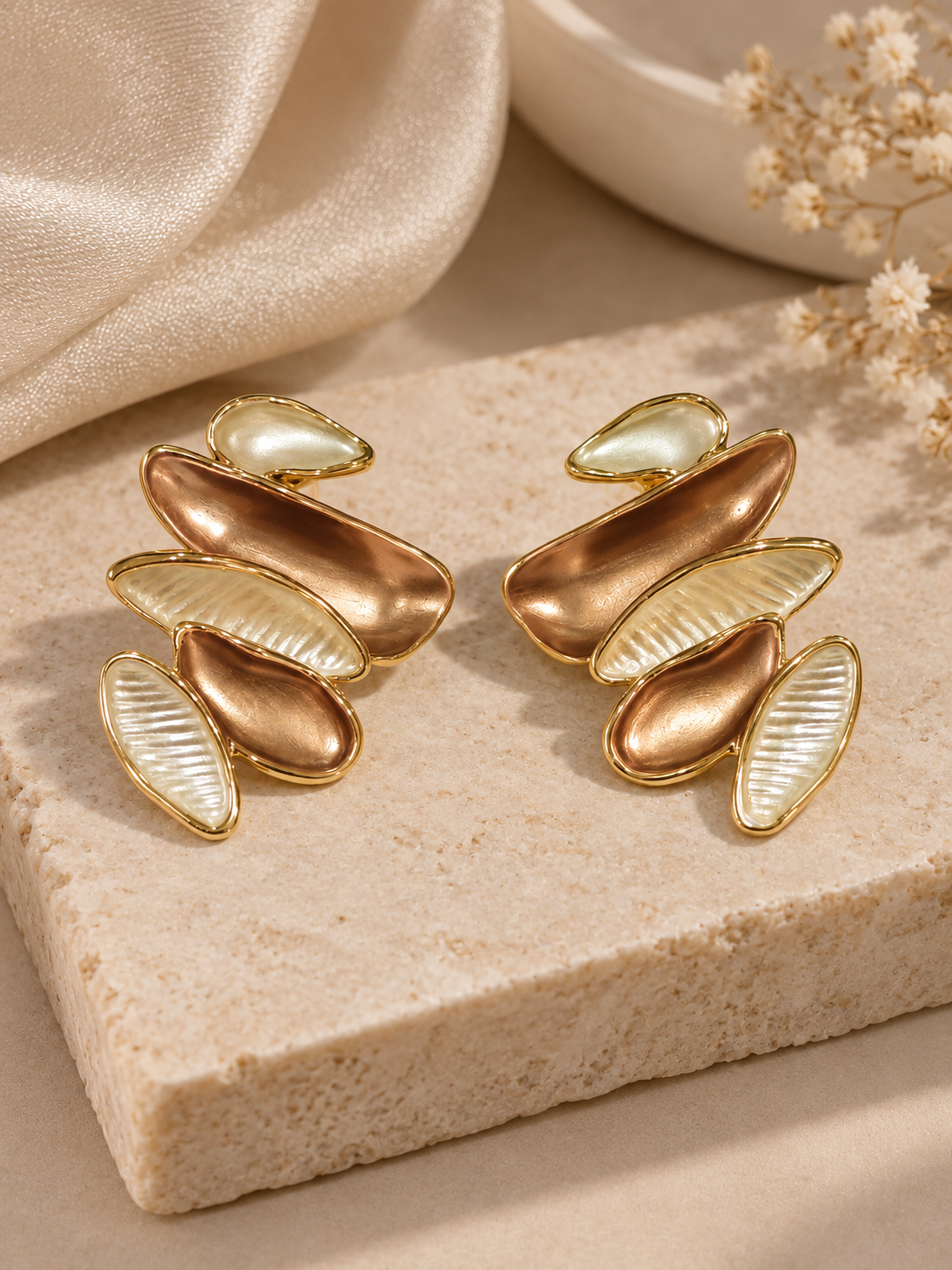 Oyster Petal Earrings