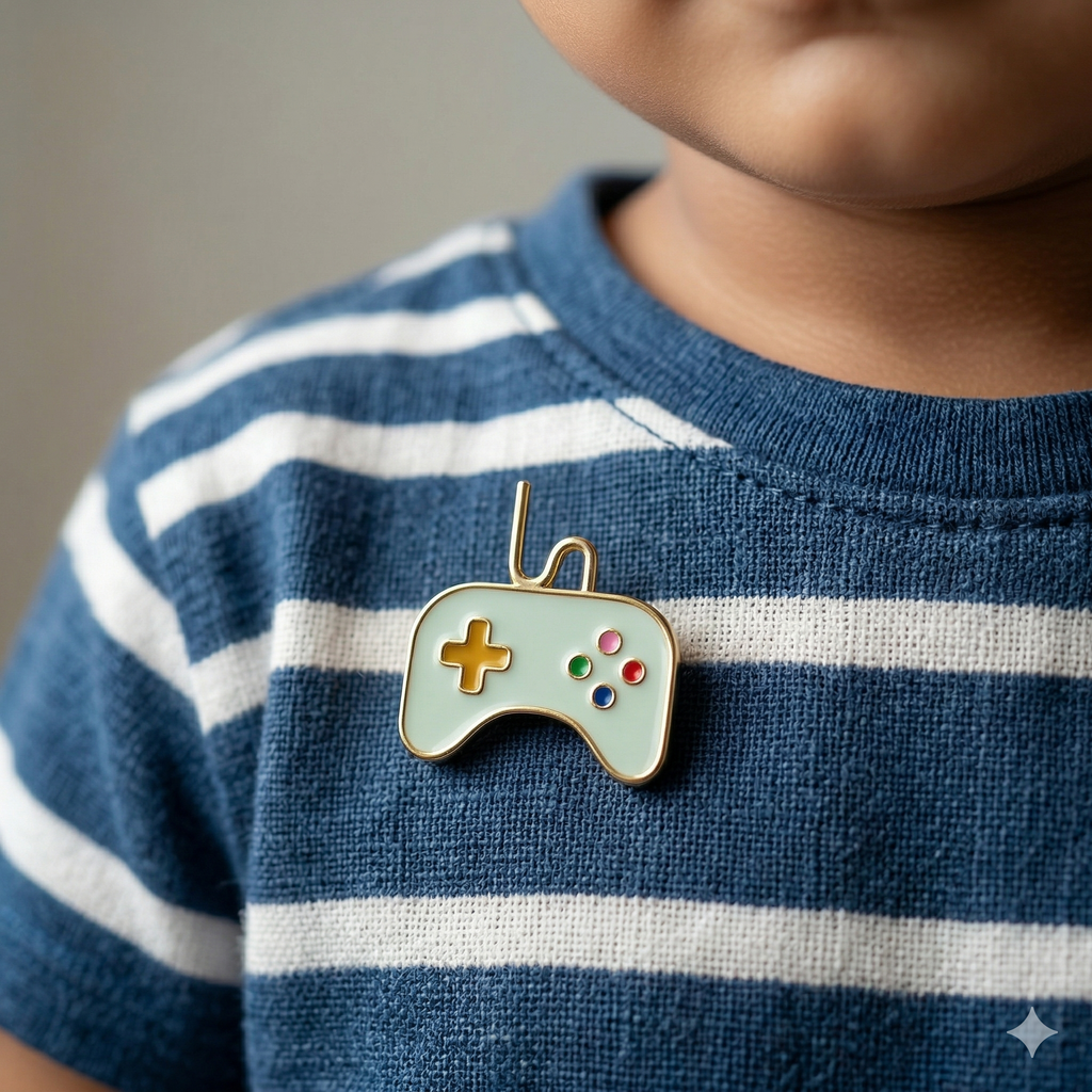 Gaming Controller Brooch
