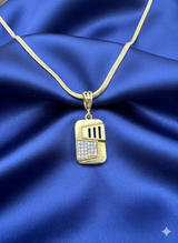 Men's Diamond Gold Plated Pendant in Gold Plated