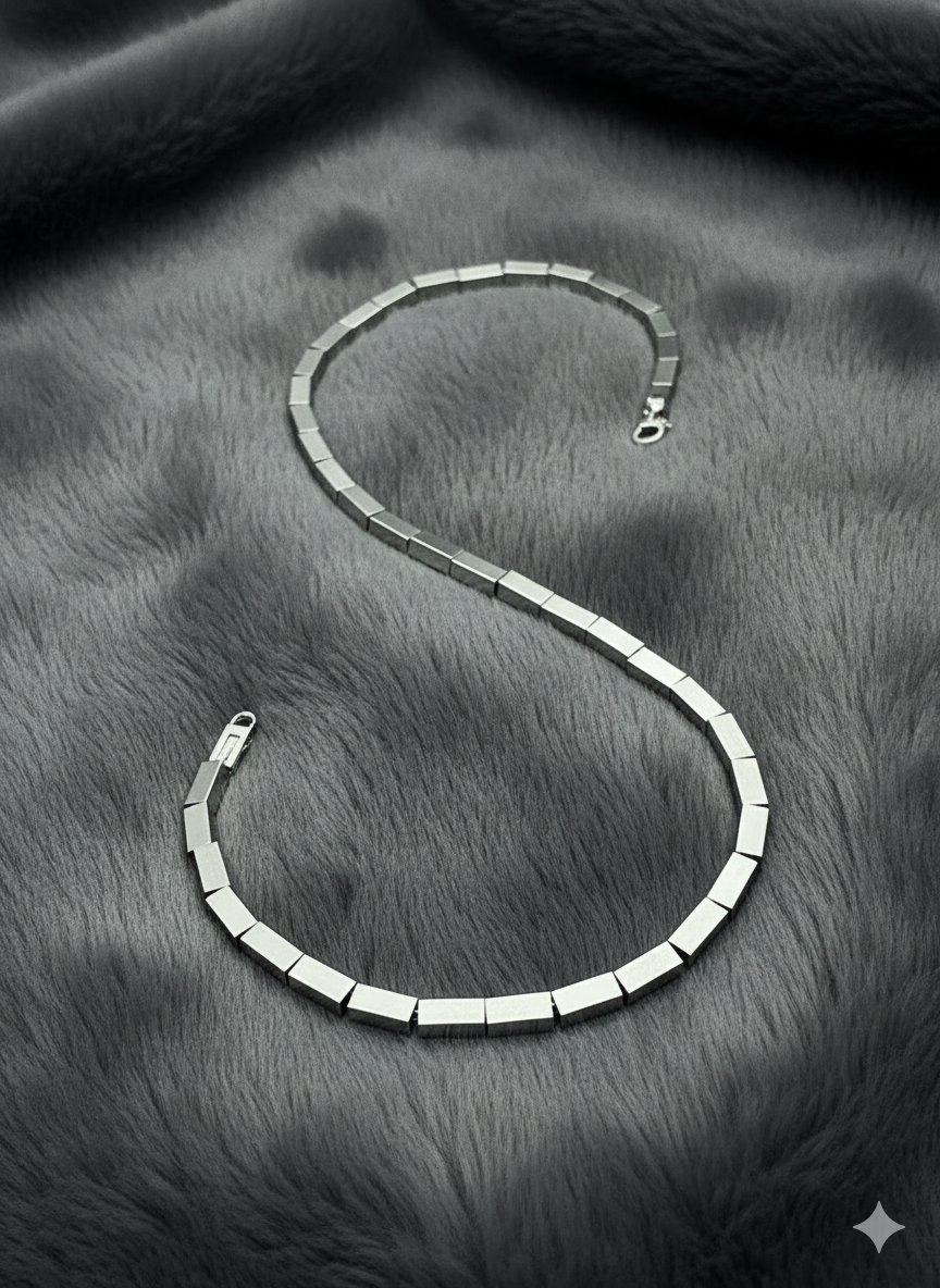 Men's Elegant Striped Metal Necklace