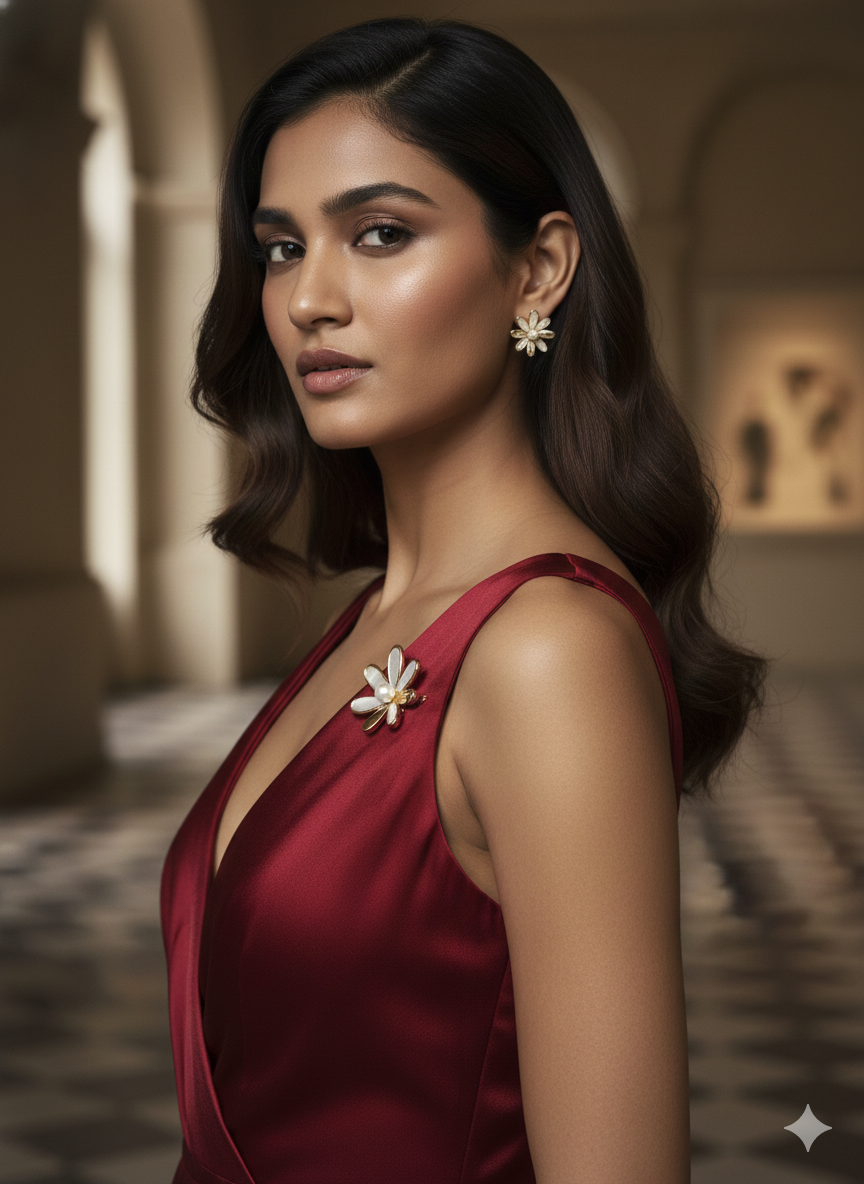 Classic Daisy Pearl Brooch