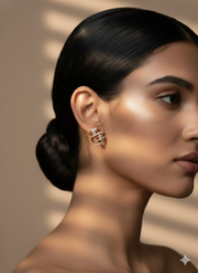 Golden Crisscross Sparkle Ear Cuff