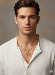 Men's Sterling Silver Pendant - Elegant Chain Necklace