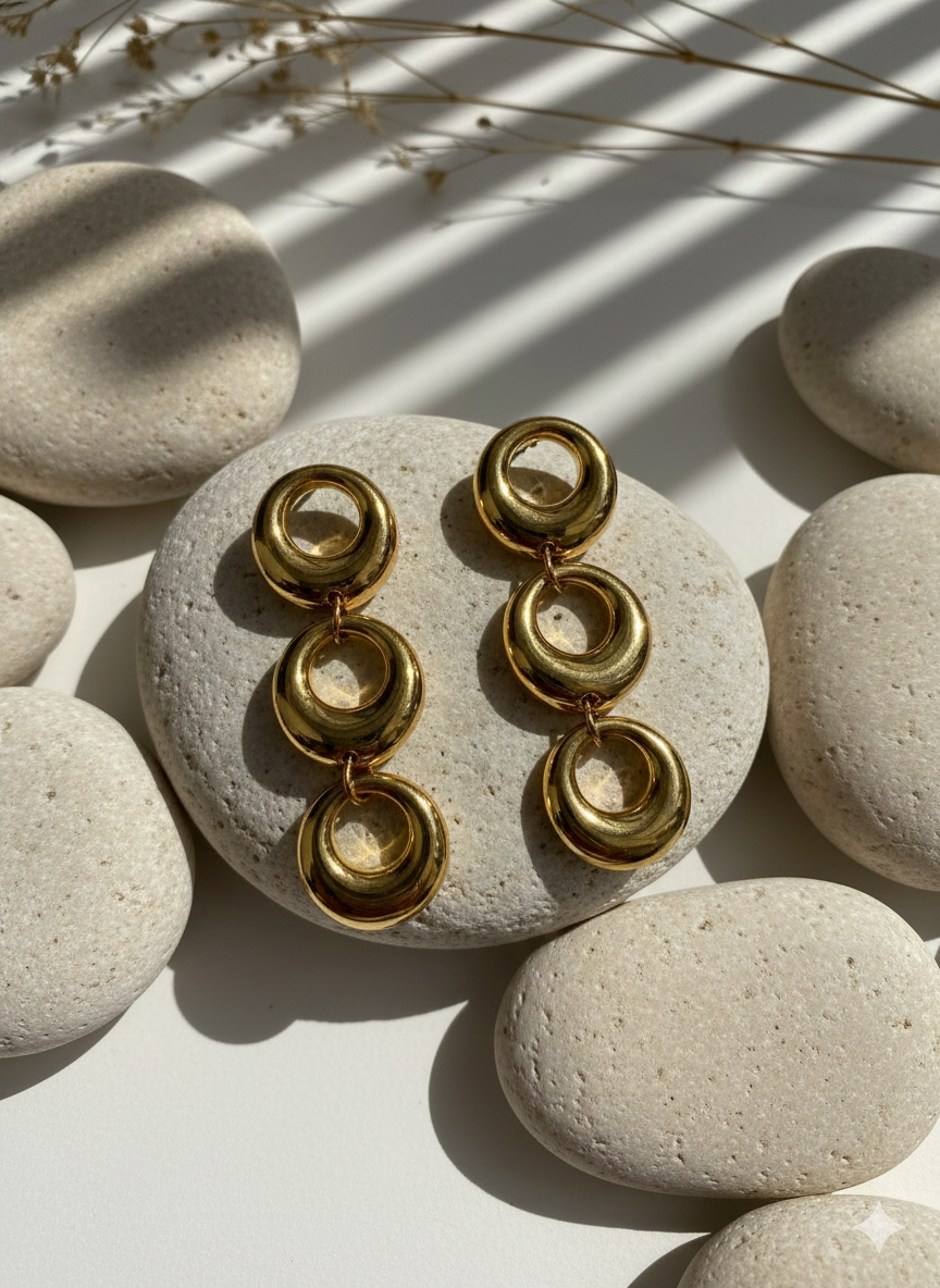 Bold Hoop Stack Statement Earrings