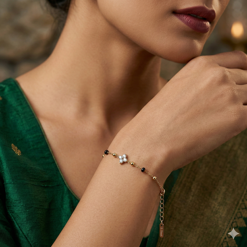 Solitaire Mangalsutra Chain Bracelet