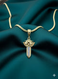Men's Winged Horse Sword Pendant – Gold Plated