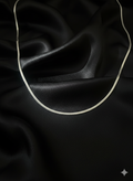 Men's Sterling Silver Herringbone Chain Necklace in Silver Tone - Product View