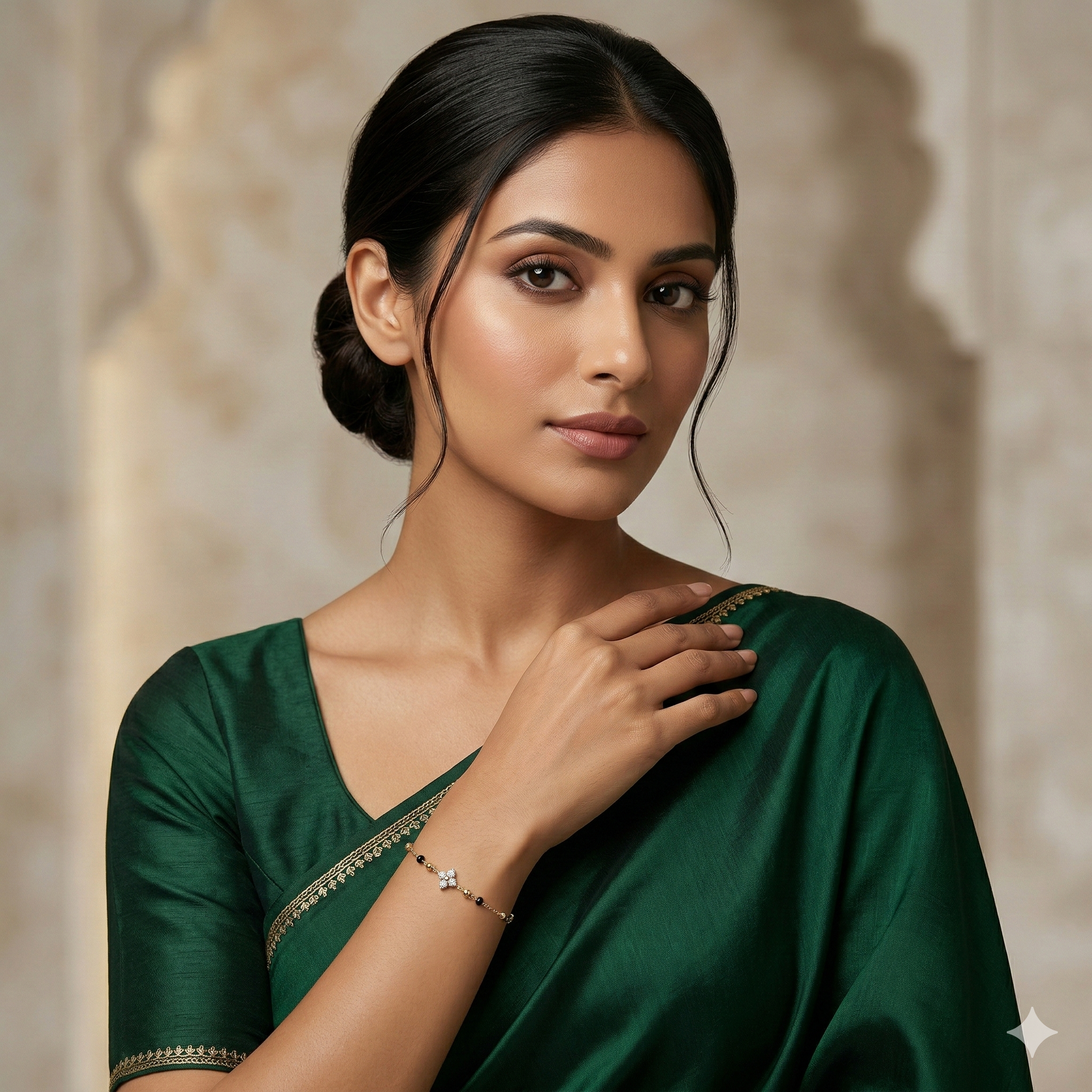 Solitaire Mangalsutra Chain Bracelet