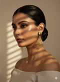 Golden Filigree Dangler Earrings