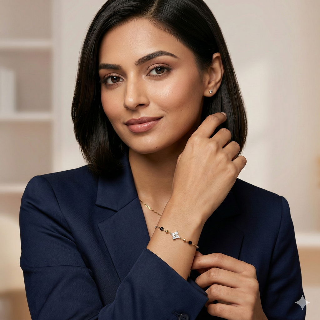 Solitaire Mangalsutra Chain Bracelet