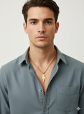 Men's Lightning Bolt Pendant Necklace – Gold Finish