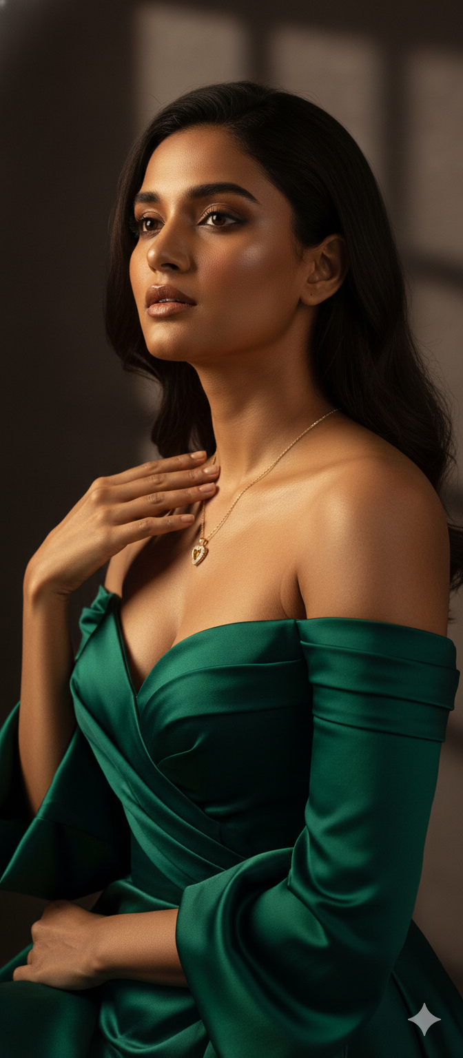 Gold Heart Charm Pendant Necklace