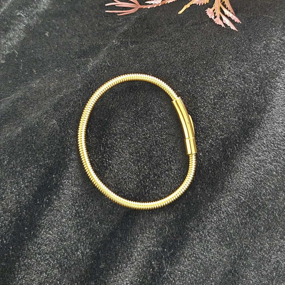 Gold Plated Coil Bracelet