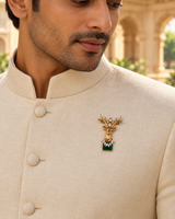 Forest Monarch Brooch in Gold Tone - Styled View