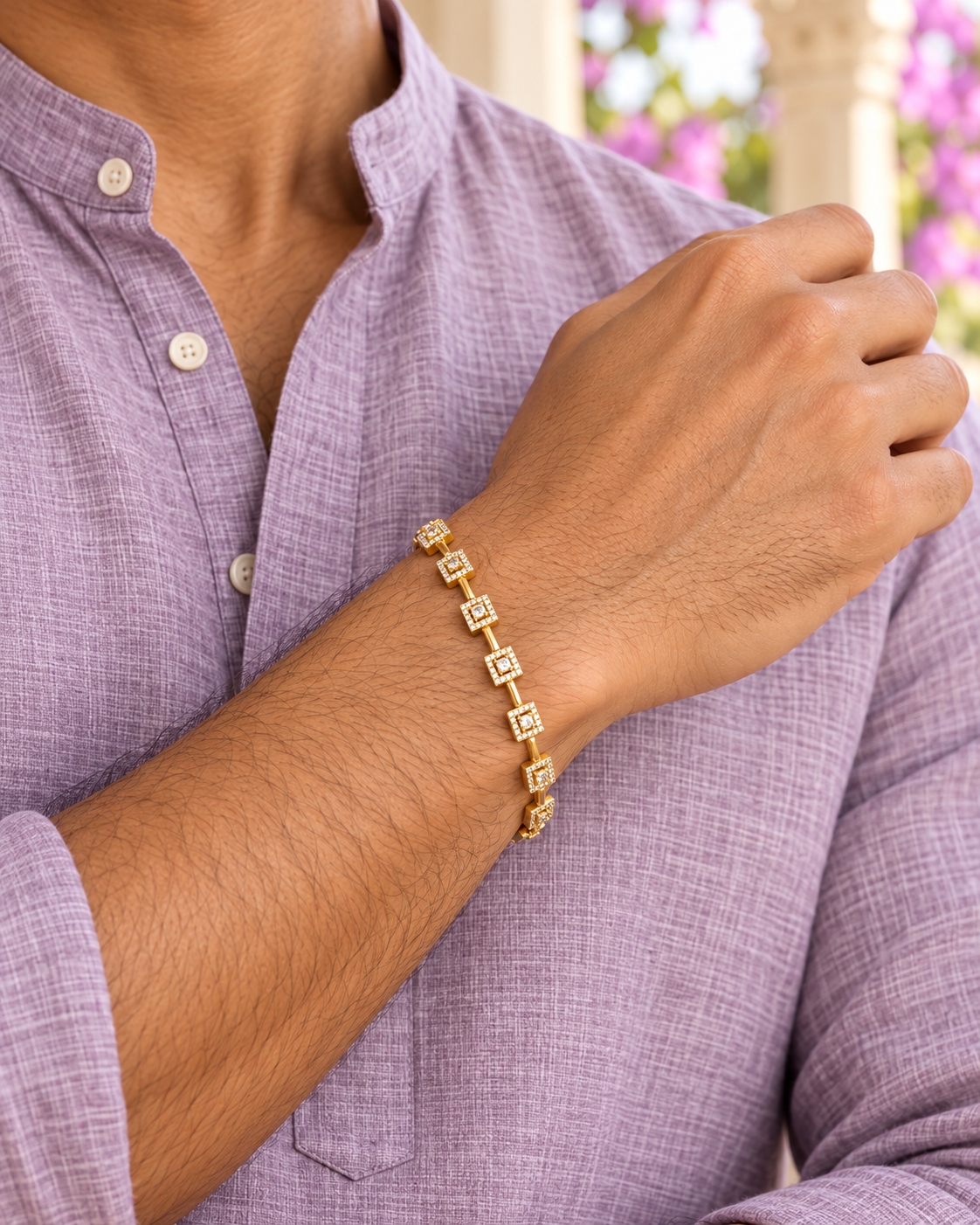 Golden Pixel Bracelet
