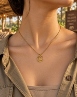 Cervina Necklace in Gold Tone - Styled View
