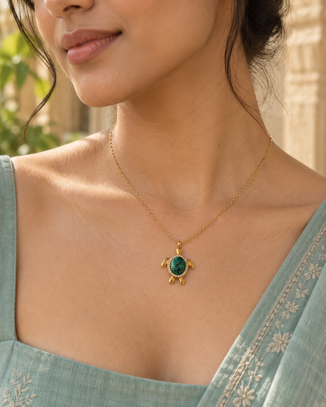 Turtle Gem Necklace