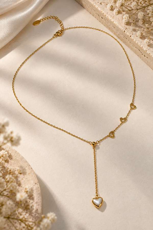 Pearlheart Lariat Necklace