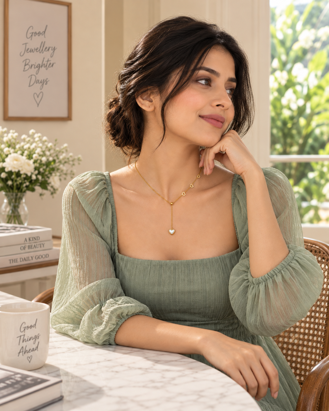 Pearlheart Lariat Necklace