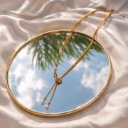 Golden Knotfall Necklace