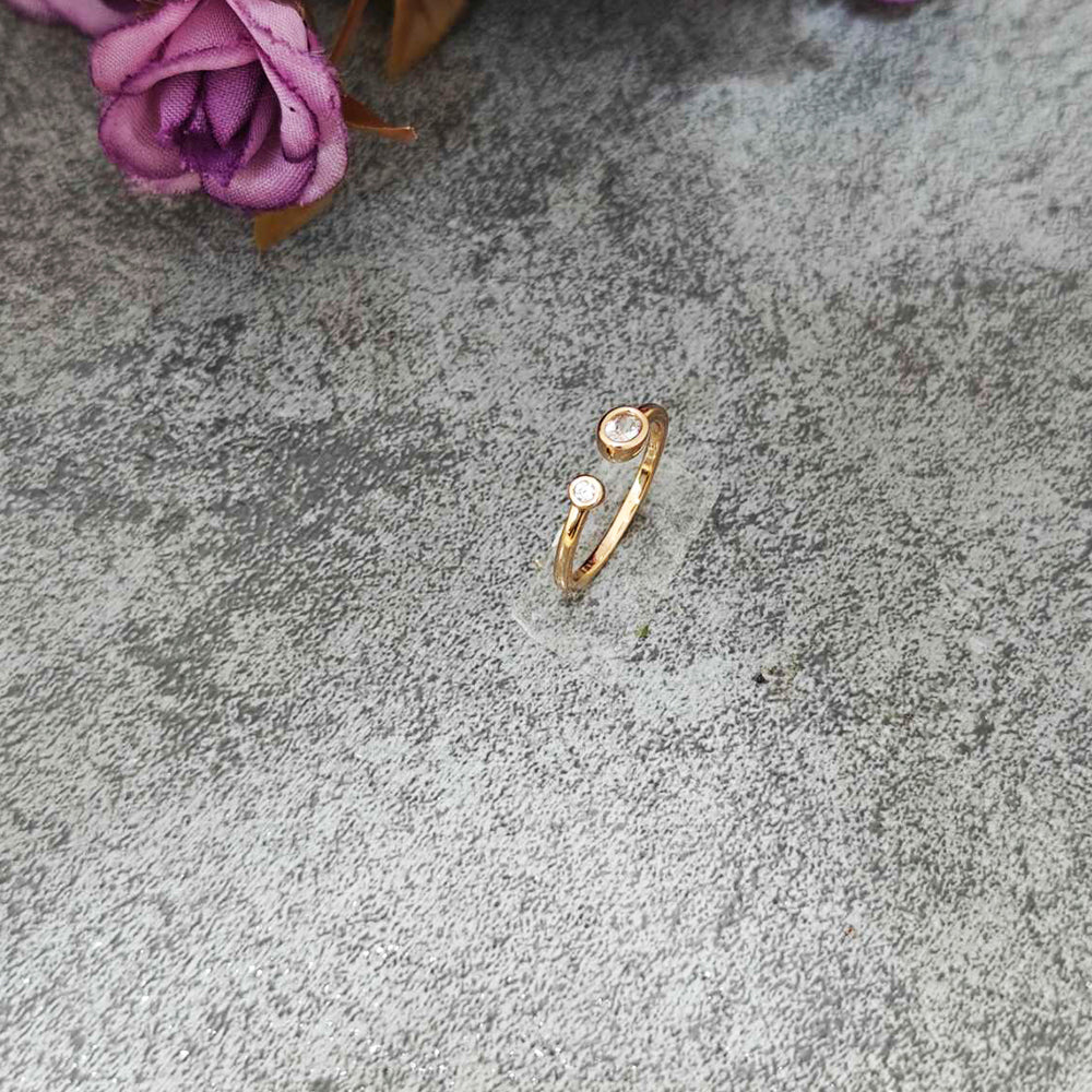 Rose Gold Plated Oval Shape Diamond Ring