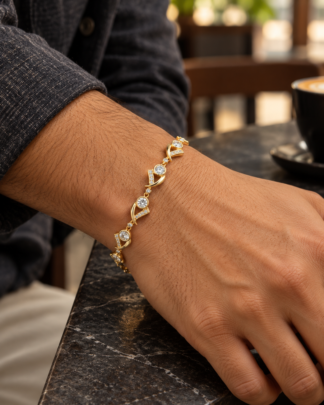 Crystal Curve Bracelet