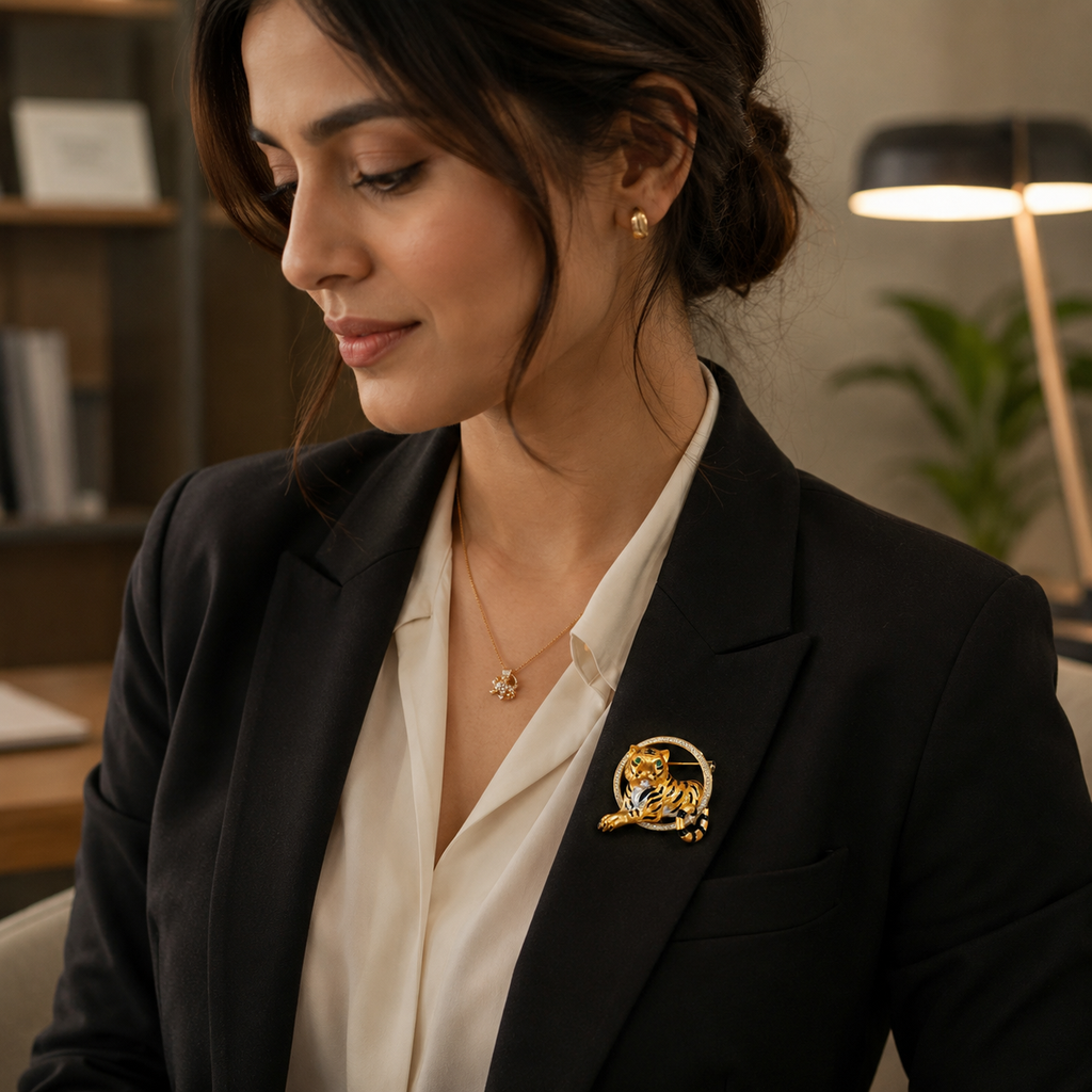 Regal Roar Brooch