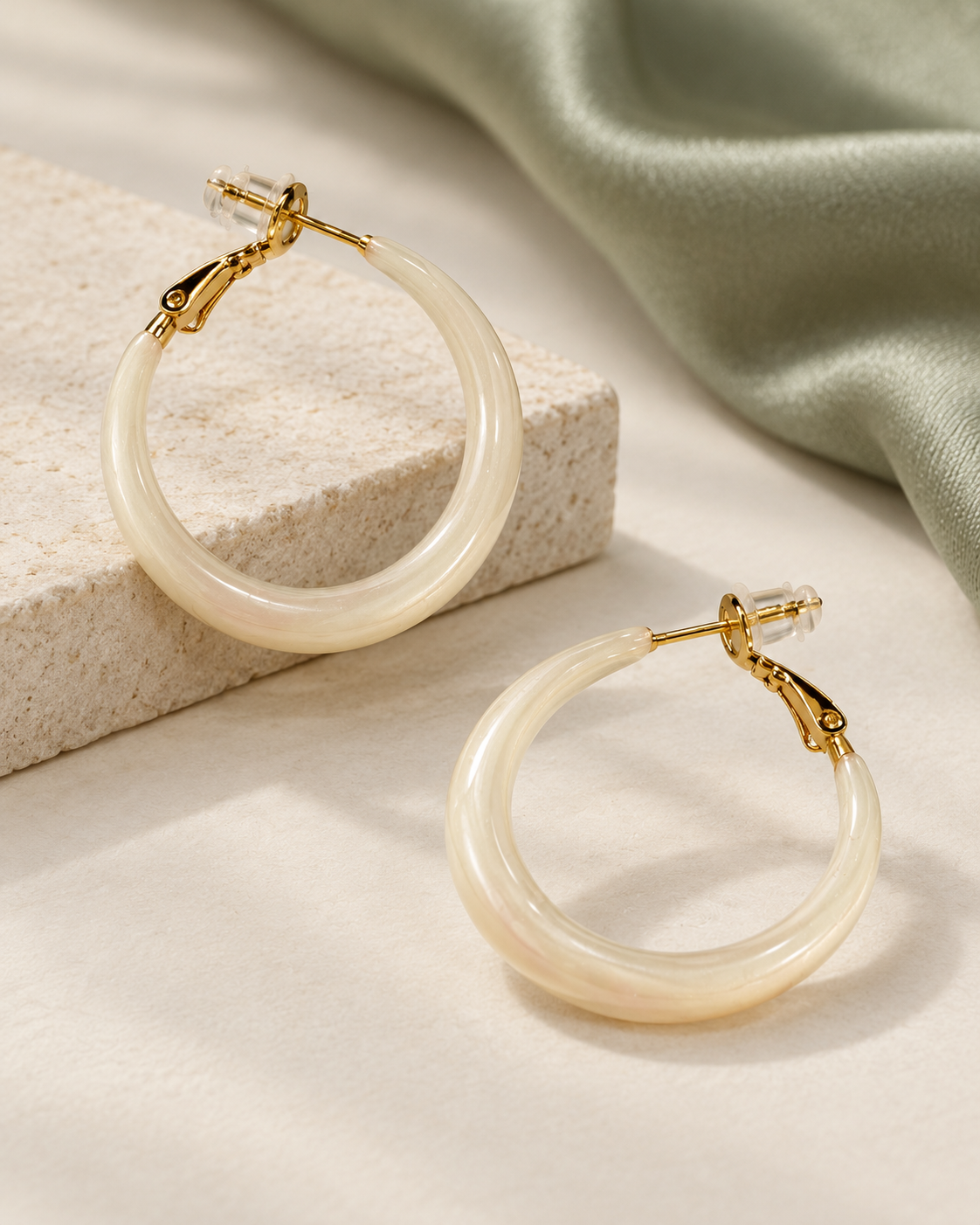 Creamstone Earrings