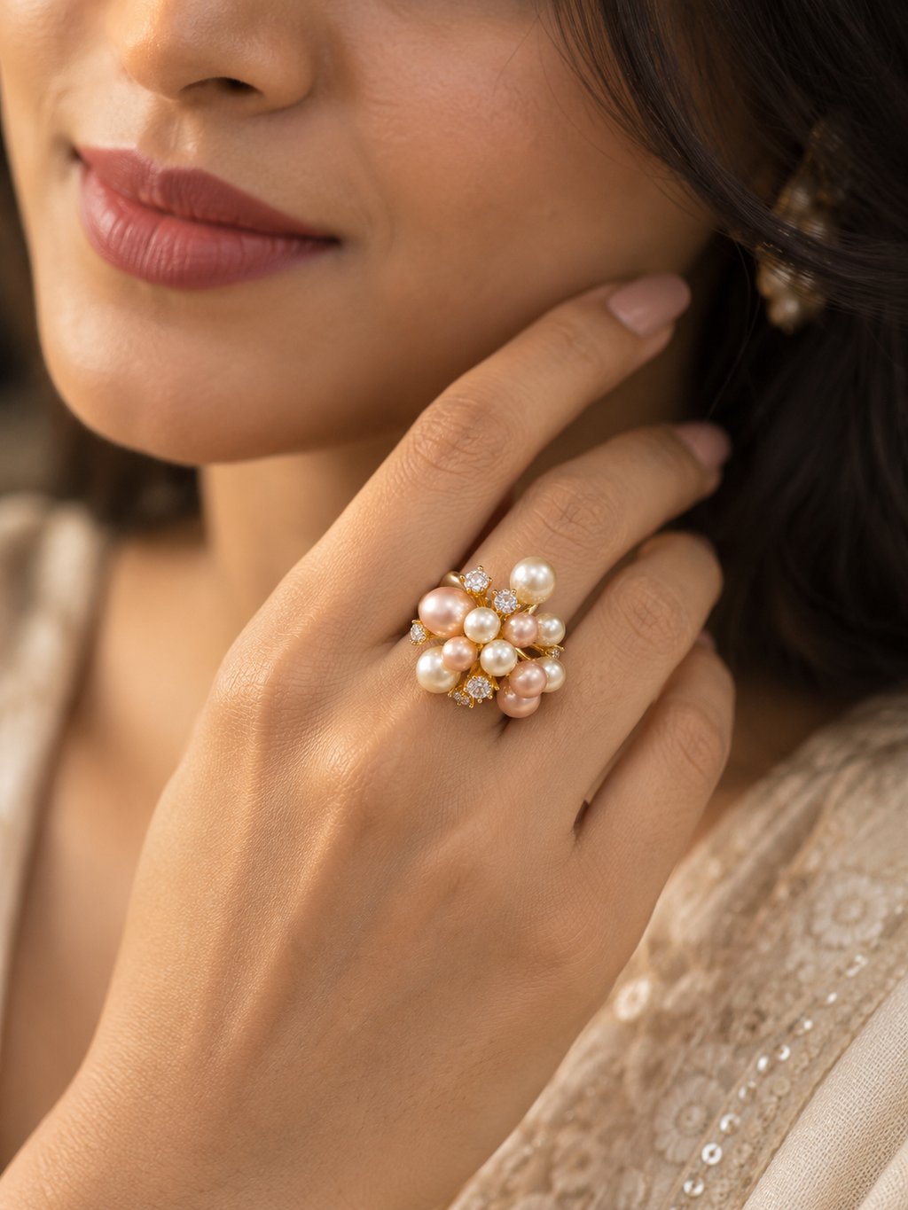 Pearl Blossom Ring