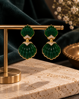 Siren Shell  Earrings in Gold Tone