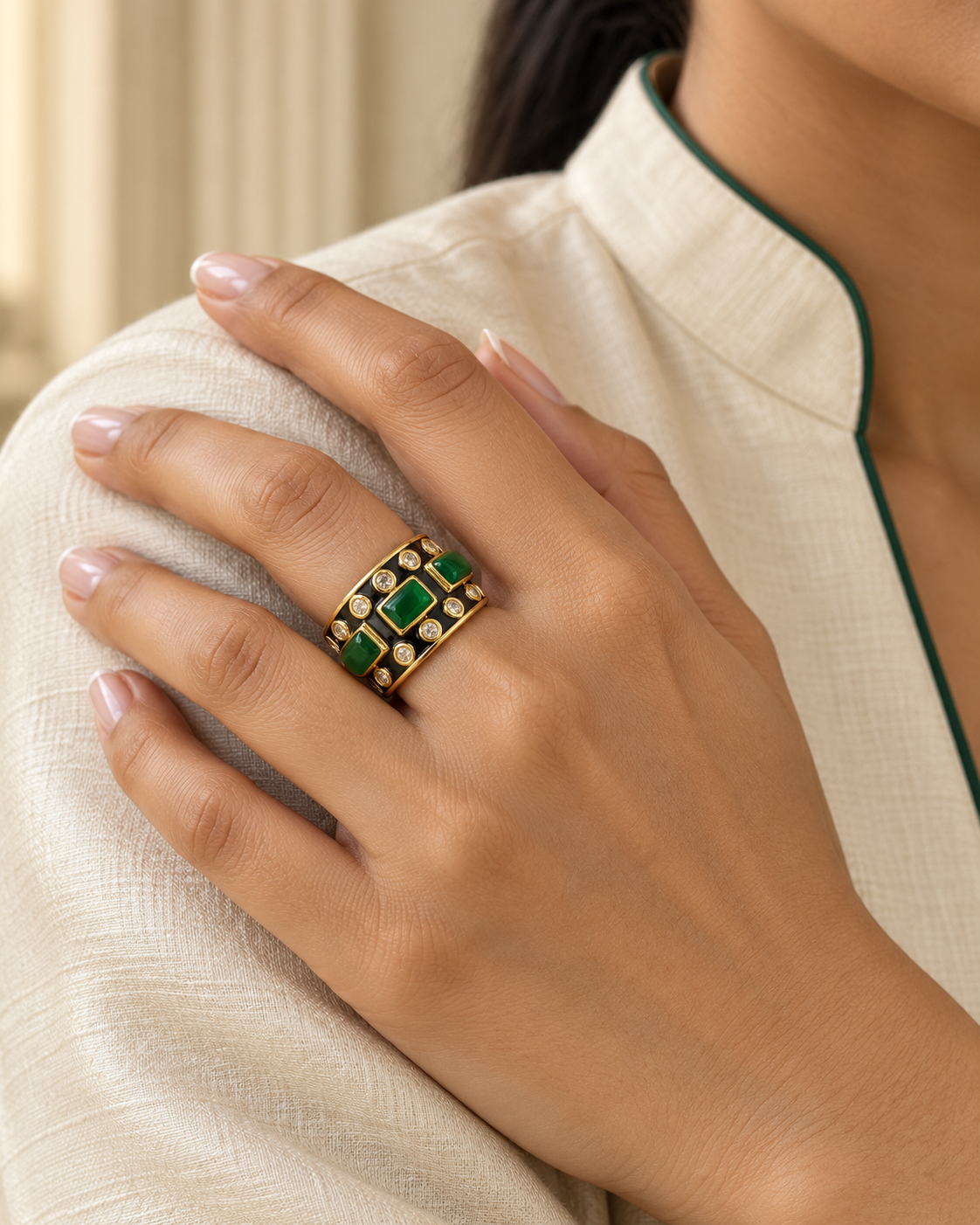 Rivoli Green Ring