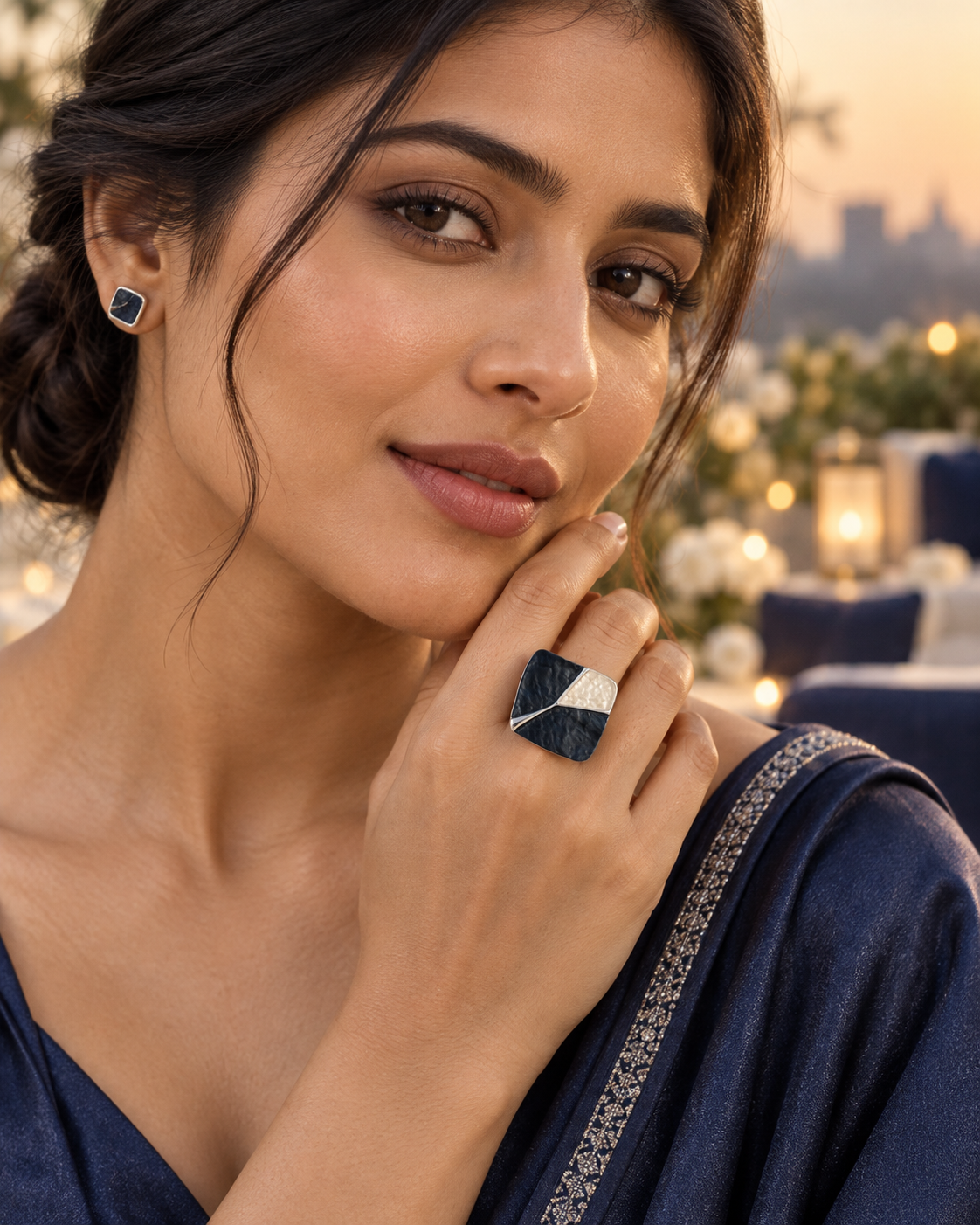 Indigo Panel Ring