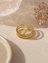 Twist Bead Ring in Metal