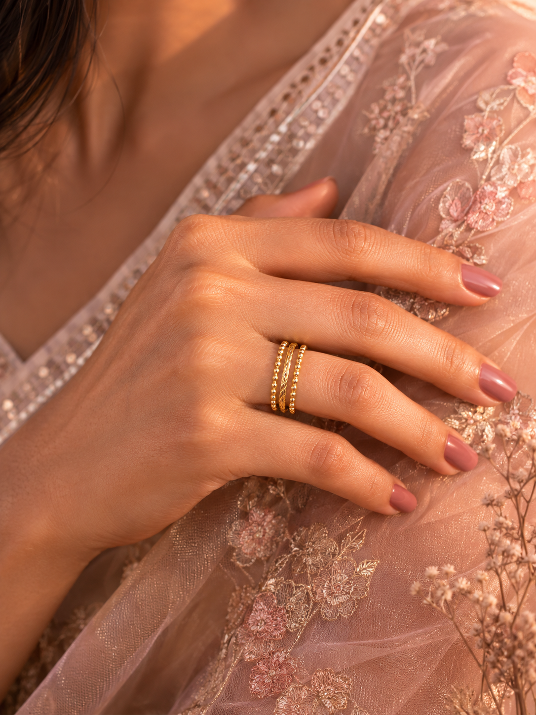 Twist Bead Ring