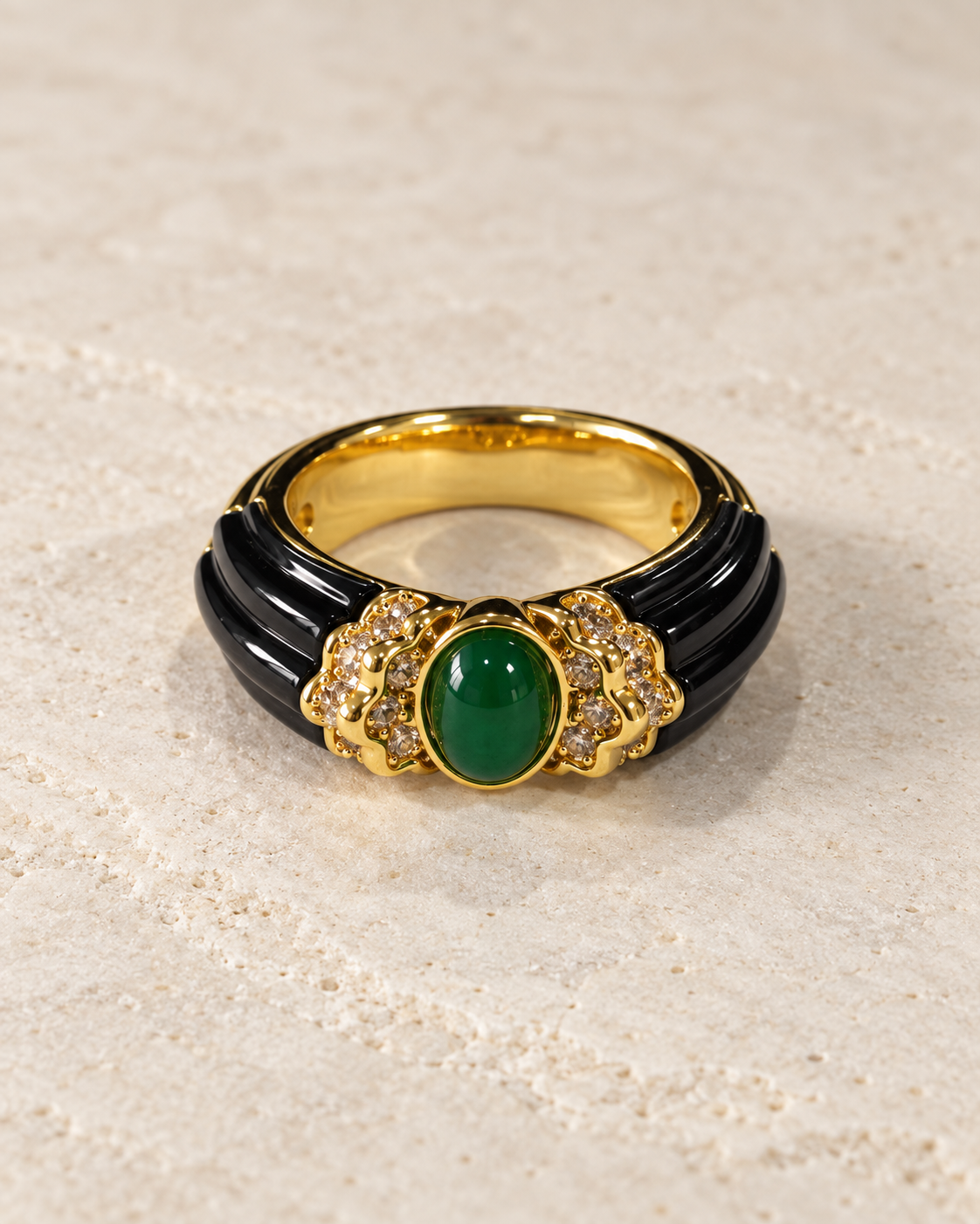 Celeste Green Ring