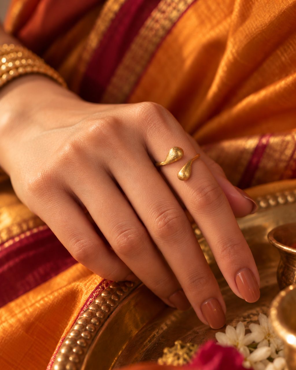Twin Drop Ring