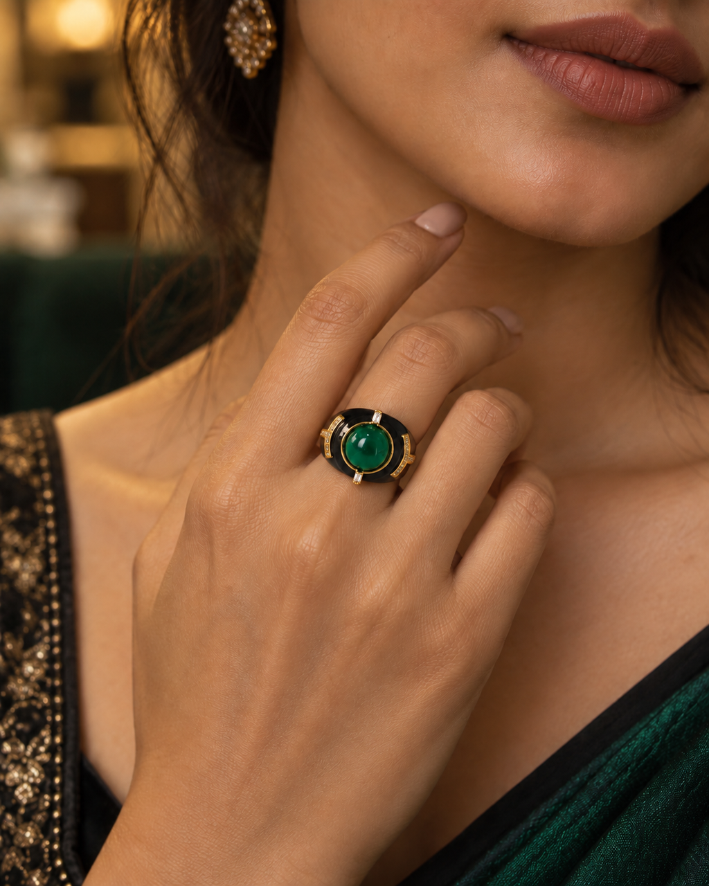 Elora Green Ring