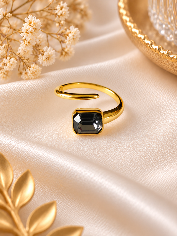 Jet Stone Ring