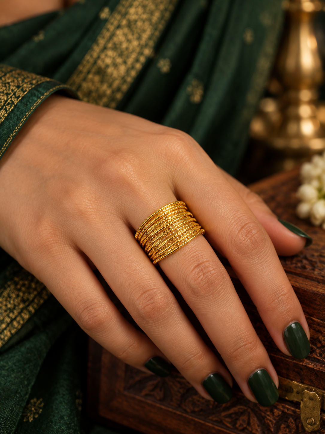 Strand Veil Ring
