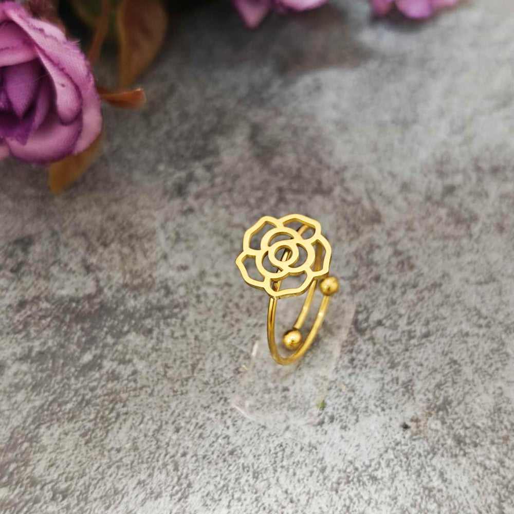 18K Gold Plated Rose Ring